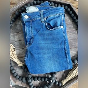 Free People Medium Wash Distressed Skinny Jean